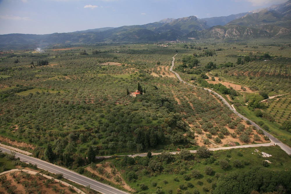 Aerial view of Ayios Vasileios site before excavation